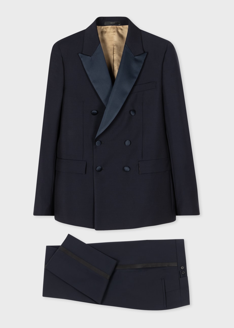 The Kensington - Slim-Fit Navy Wool-Mohair Double-Breasted Evening Suit by Paul Smith