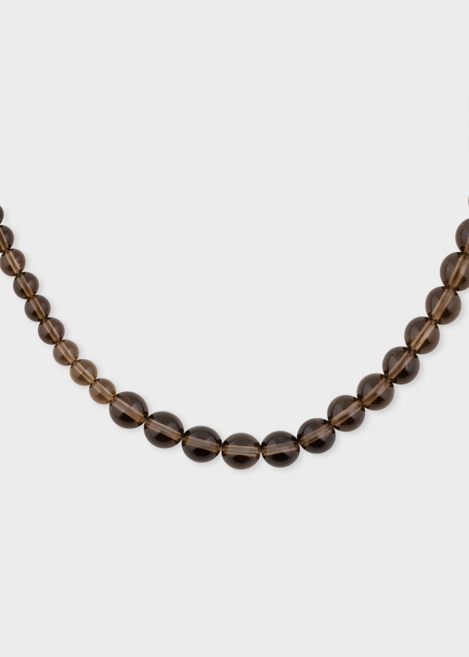 Product View - Men's Smoky Quartz & Gold Vermeil Necklace by Completedworks