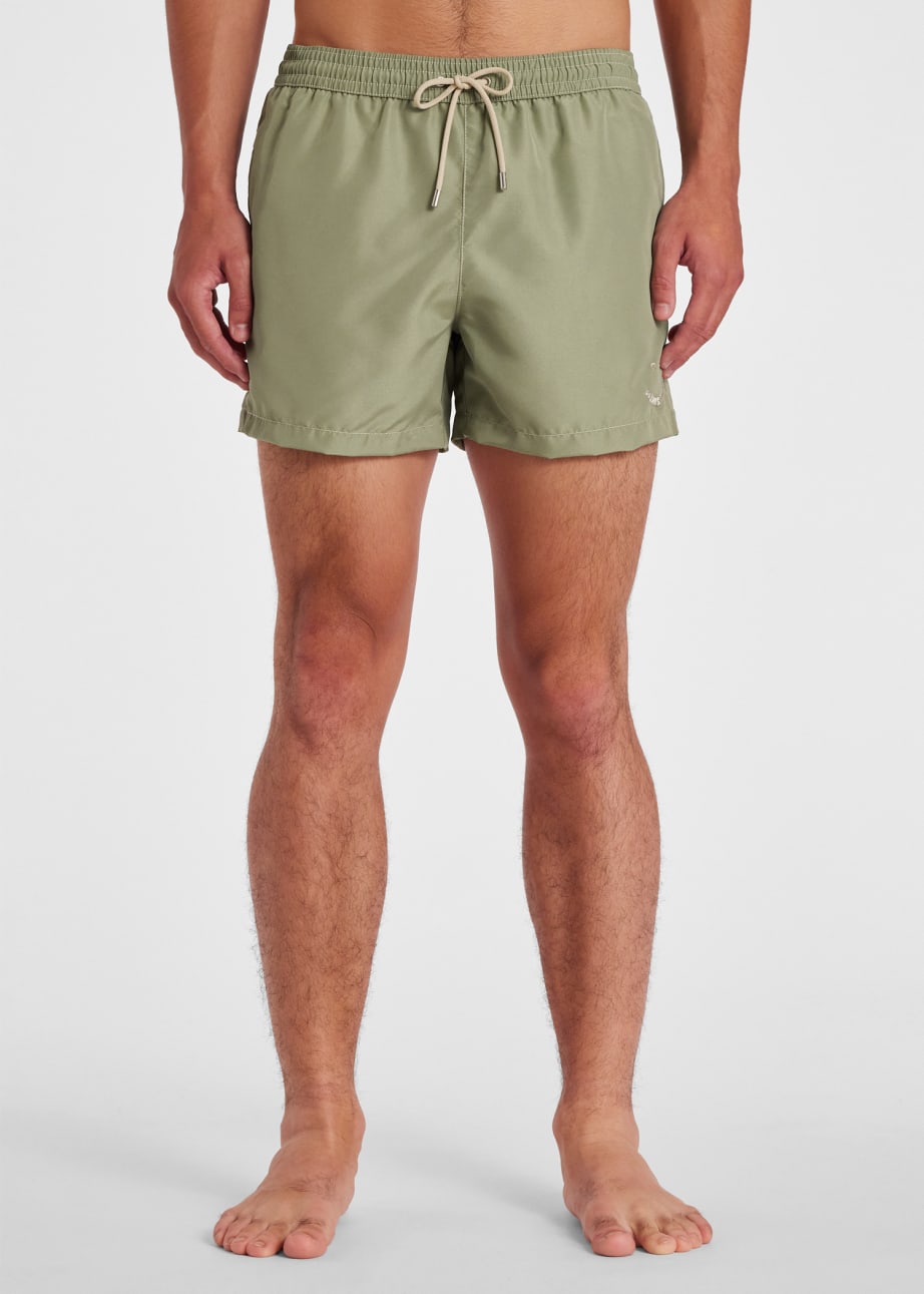 Men's Khaki 'Happy' Swim Shorts
