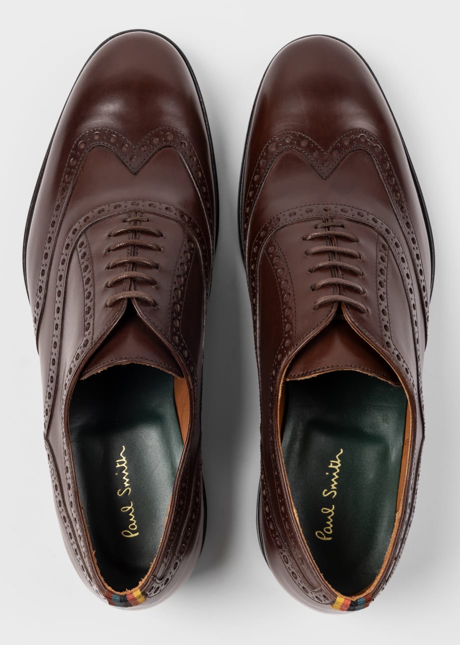 Pair View - Brown Leather 'Niccolo' Brogues Paul Smith