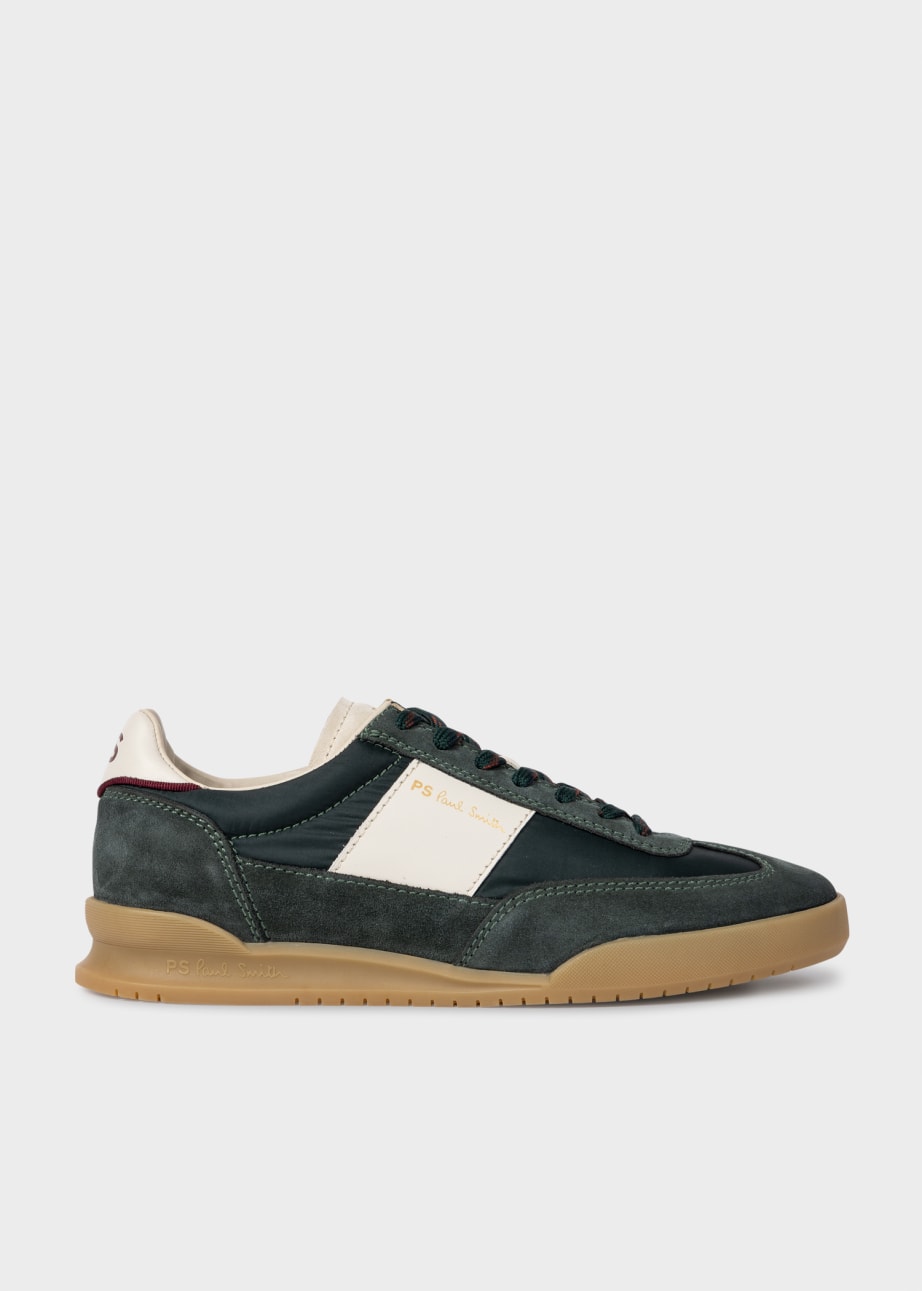 Front View - Dark Green 'Dover' Trainers Paul Smith