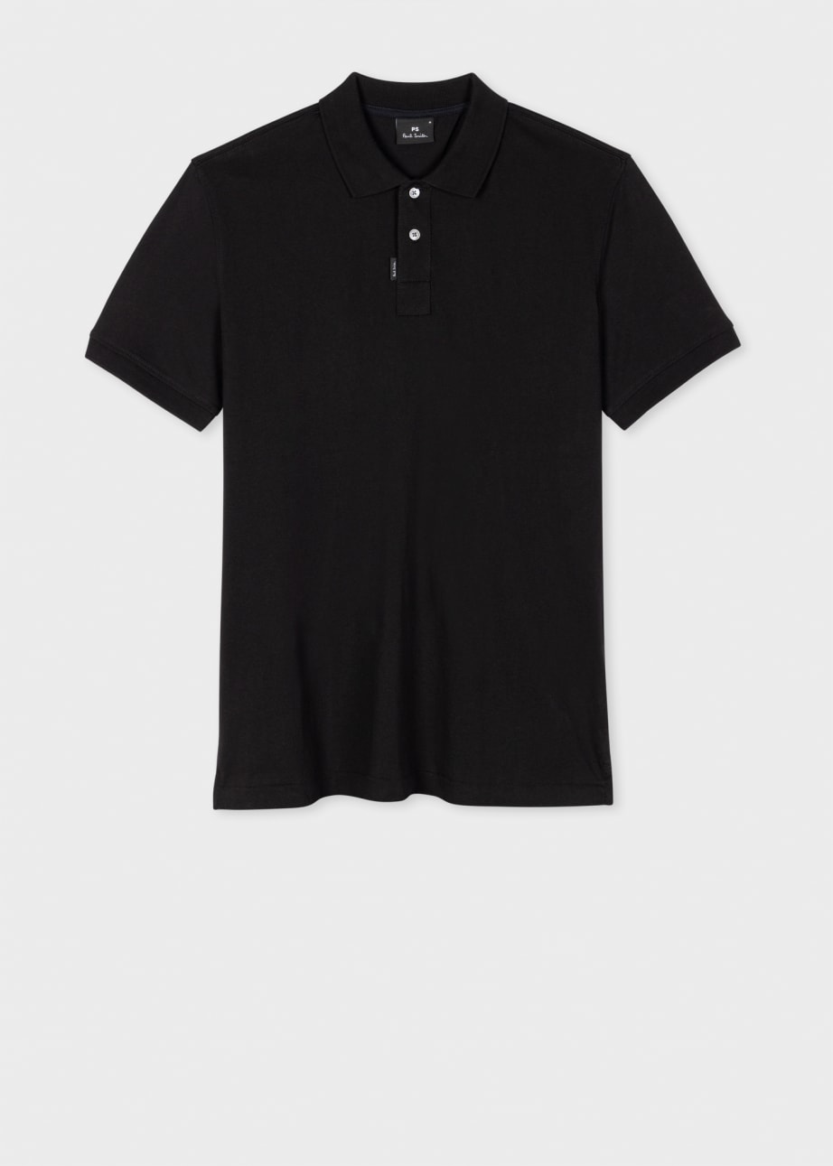 Men's Black Organic Cotton Polo Shirt