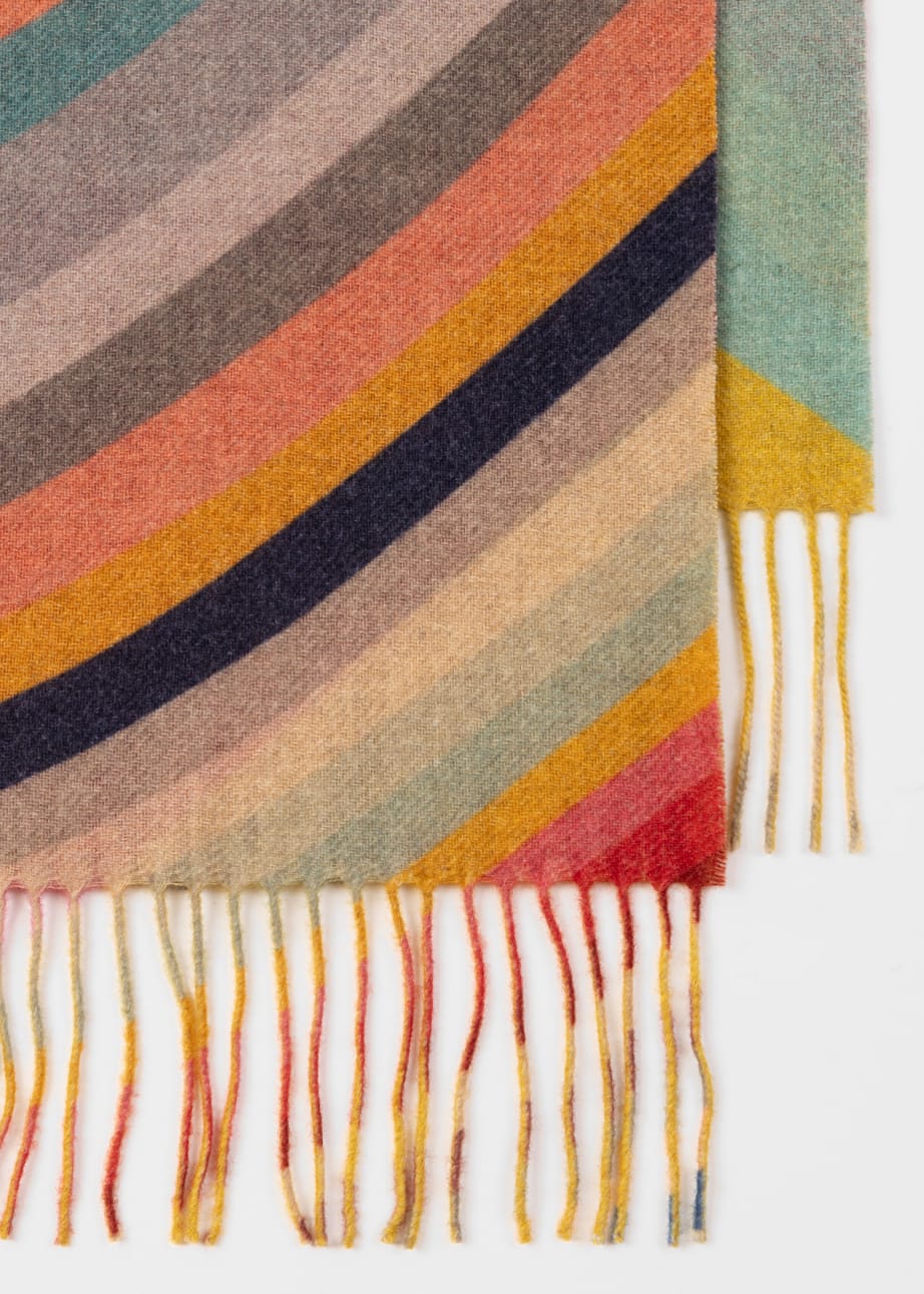 Product View - Wool-Cashmere 'Swirl' Stripe Scarf by Paul Smith