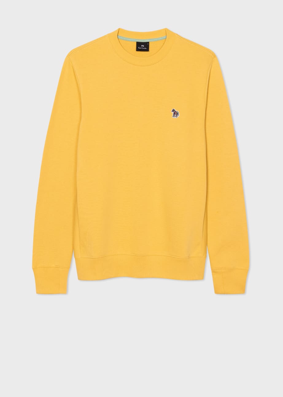 Men's Yellow Zebra Logo Organic Cotton Sweatshirt
