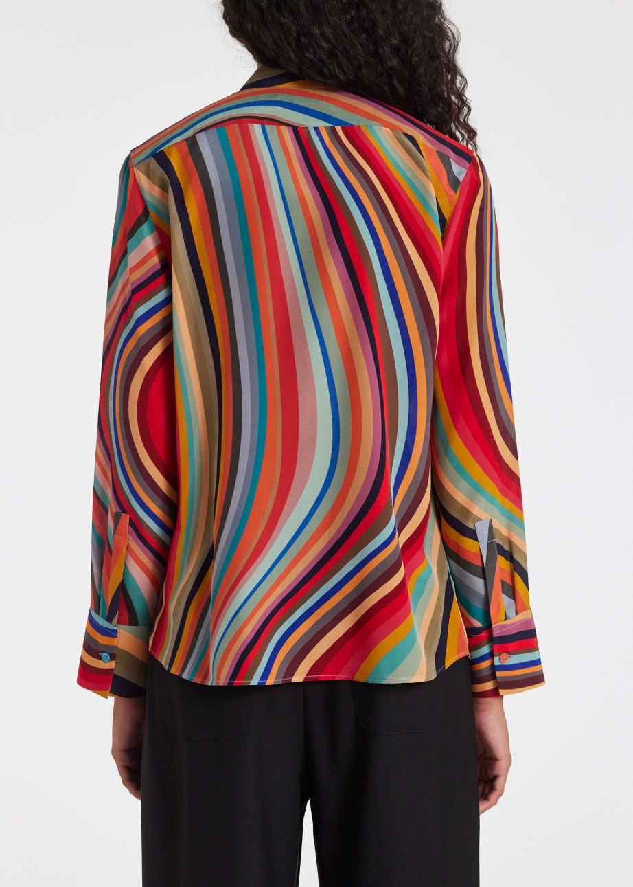 Women’s Swirl Print Silk Shirt