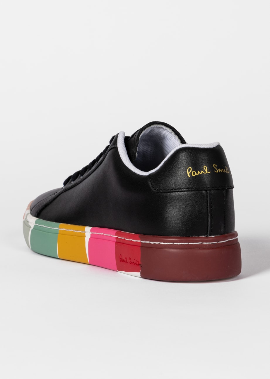 Product View - Women's Black Leather 'Lapin' Swirl Trainers by Paul Smith
