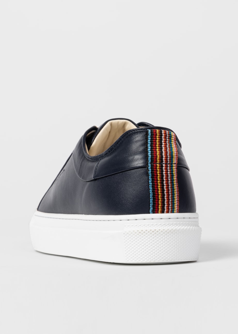 Detail View - Navy Leather 'Malbus' Trainers Paul Smith