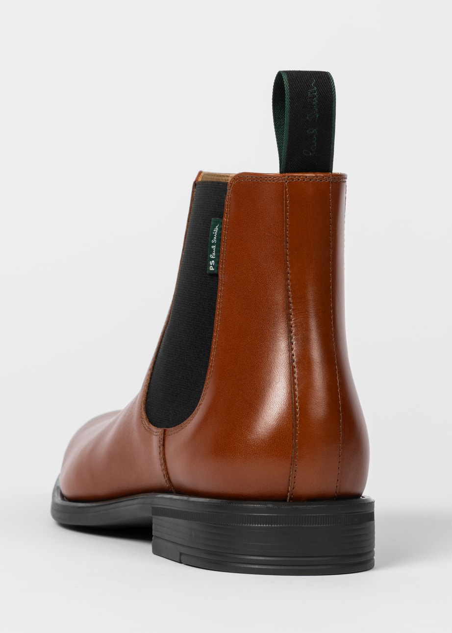 Detail View - Tan Leather 'Cedric' Boots Paul Smith