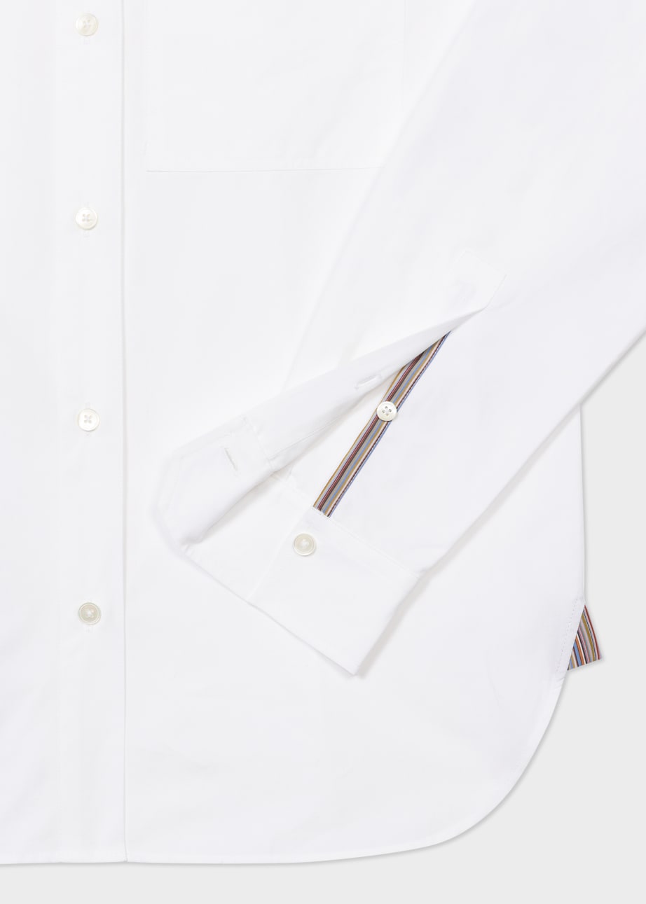 Product View - Women's White 'Signature Stripe' Shirt by Paul Smith
