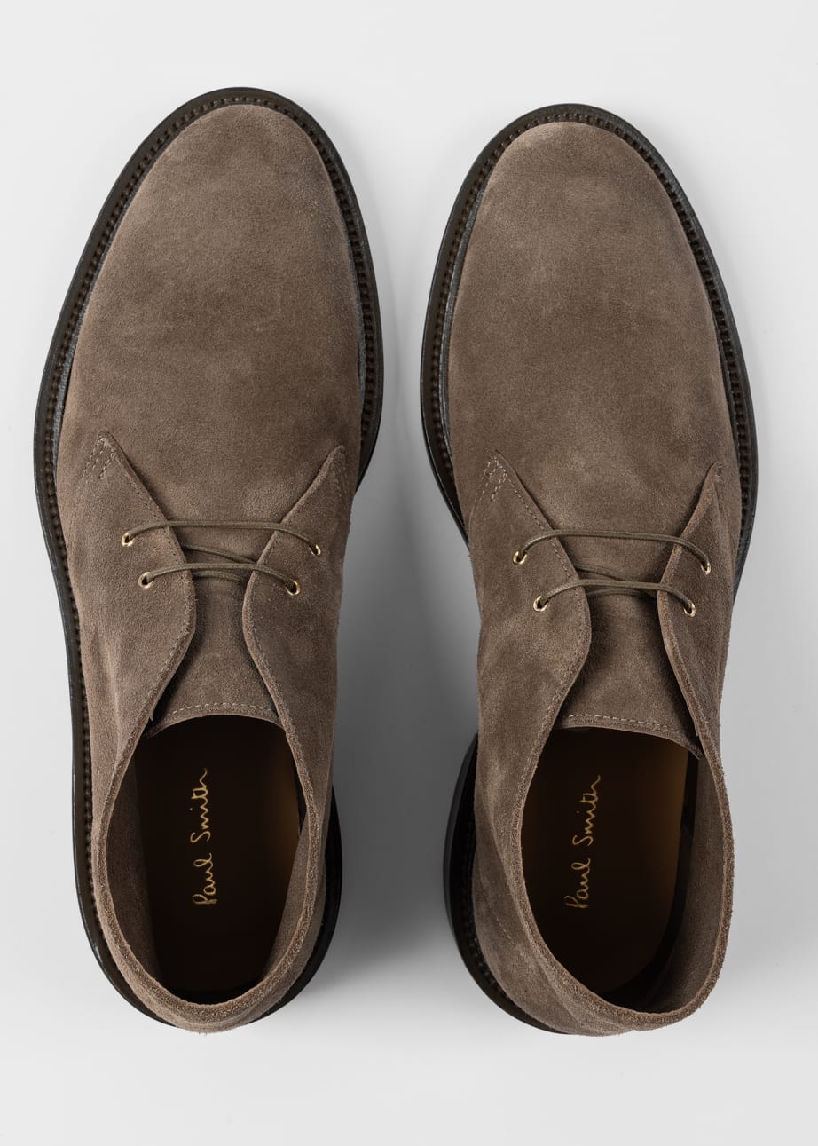 Paul Smith Khaki Suede Kew Boots Size 10