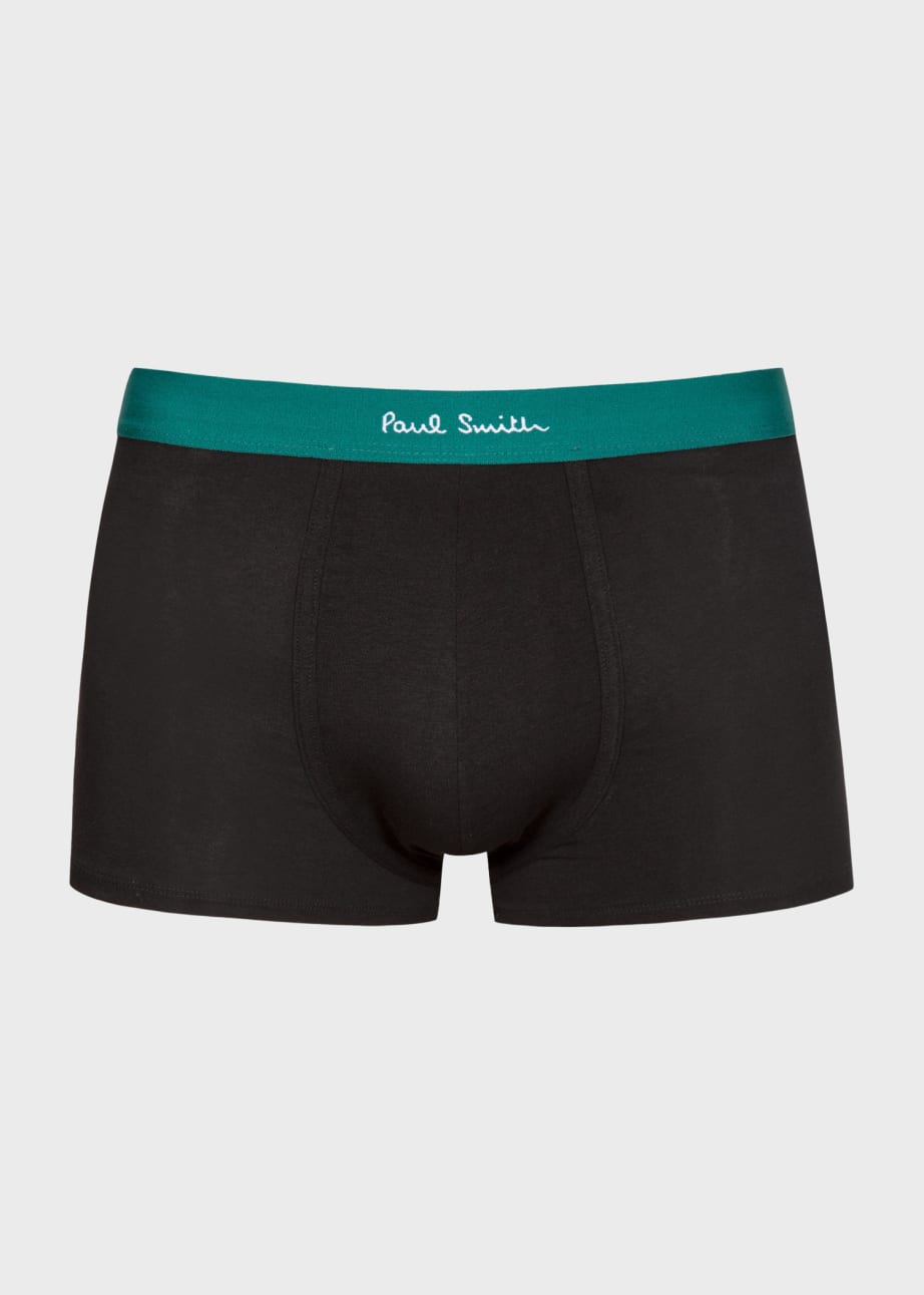 Front View - 'Signature Stripe' Mixed Organic-Cotton Boxer Briefs Five Pack Paul Smith