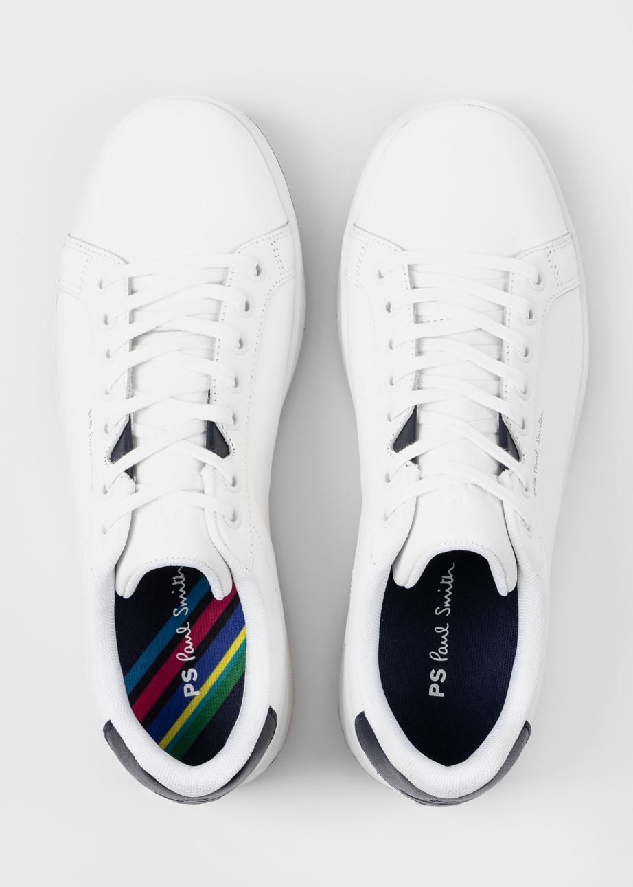 Men's White Leather 'Albany' Trainers