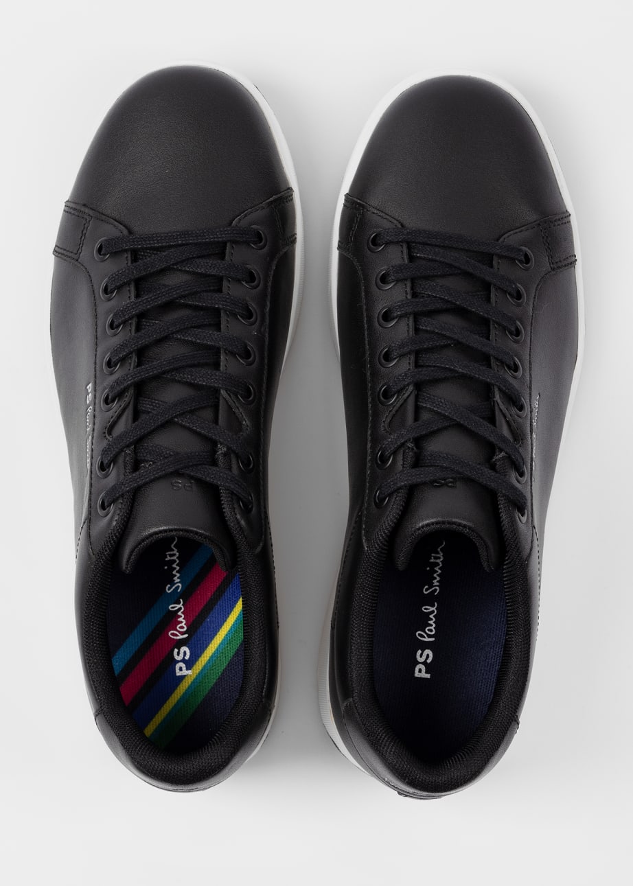 Pair View - Black Leather 'Albany' Trainers Paul Smith