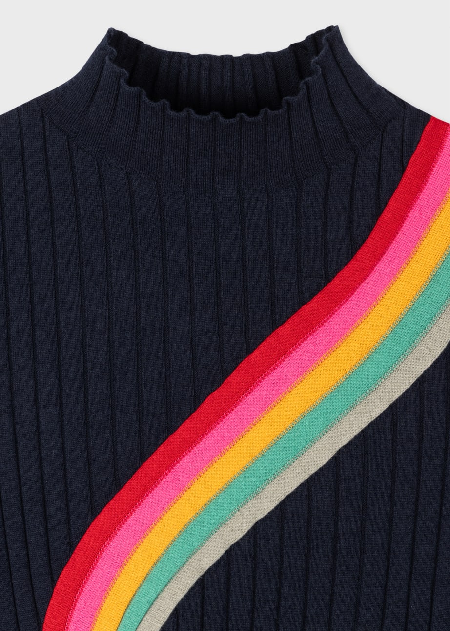 Product View - Women's Navy 'Swirl' High Neck Dress by Paul Smith