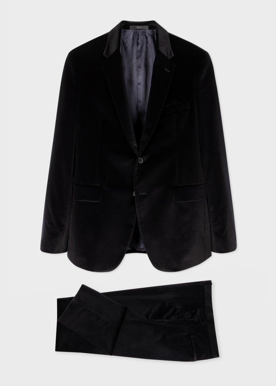 Product View - The Kensington - Slim-Fit Black Velvet Suit by Paul Smith