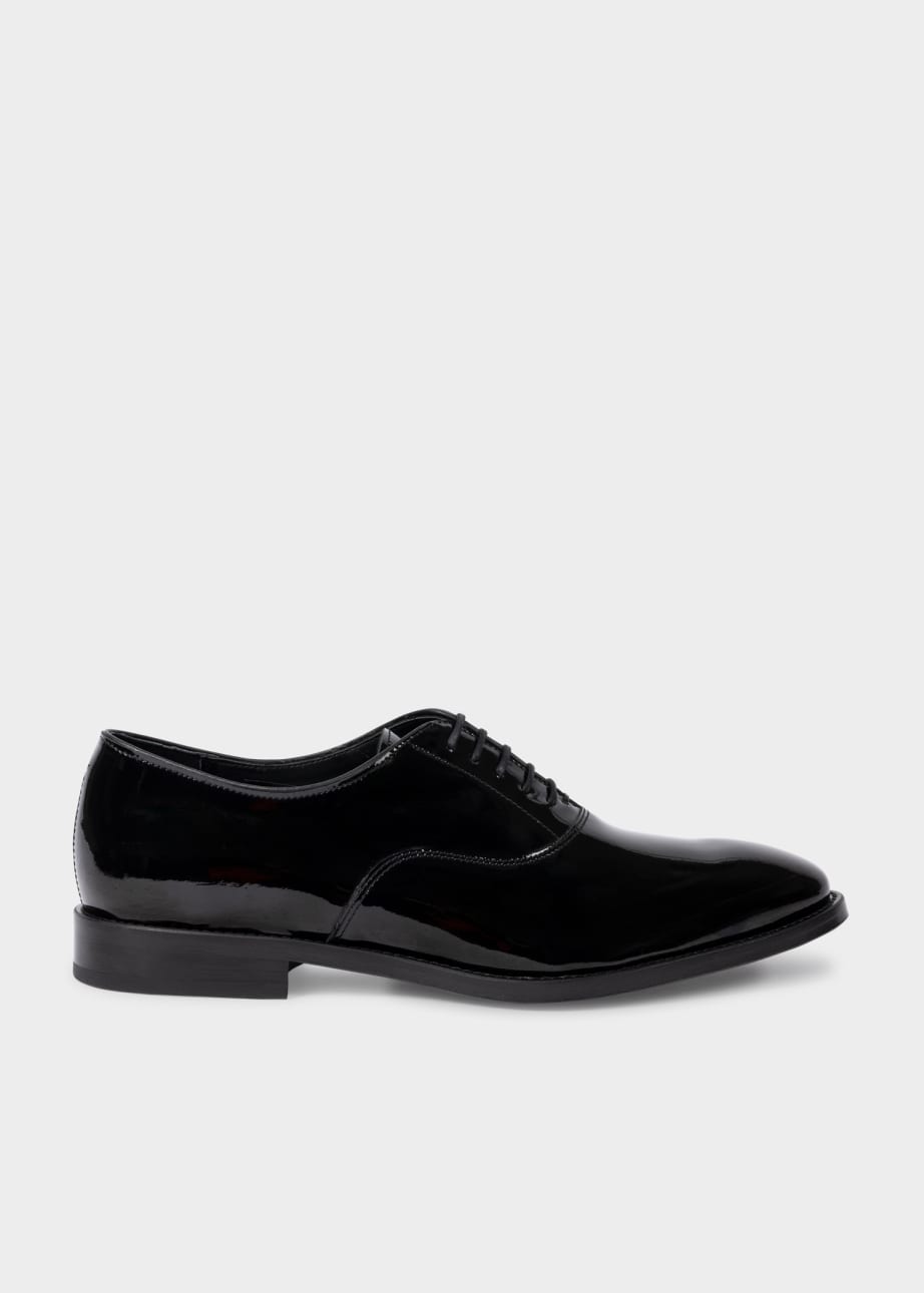 Side View - Black Patent Leather 'Grant' Shoes Paul Smith