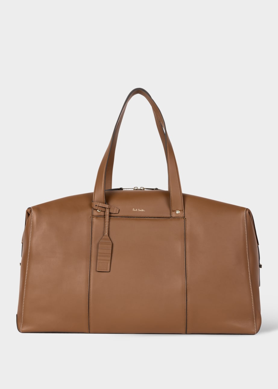 Front View  - Tan Leather Holdall Paul Smith