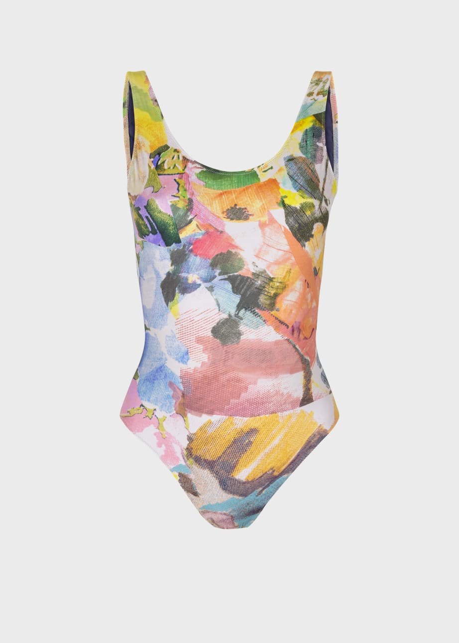 Front View - Women's 'Floral Collage' Swimsuit Paul Smith