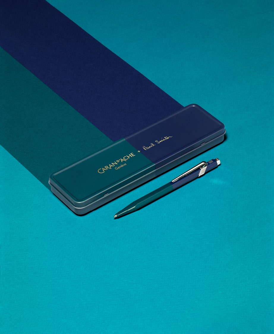 Caran D'Ache 849 PAUL SMITH Blu Ciano/Blu Acciaio Stilografica Fine Penna A Sfera O Stilografica - View #8