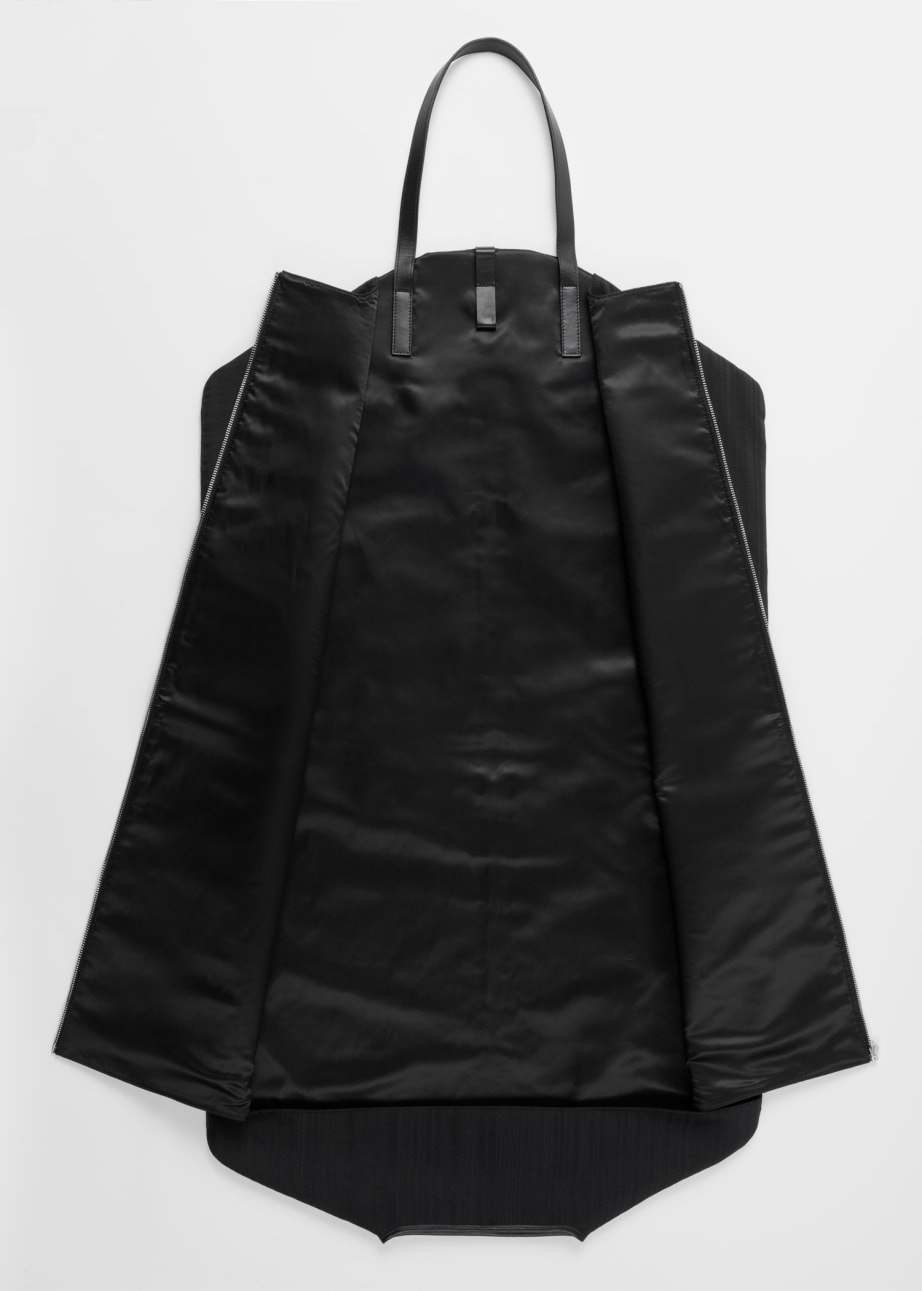 Detail View - Black 'Shadow Stripe' Suit Carrier Paul Smith