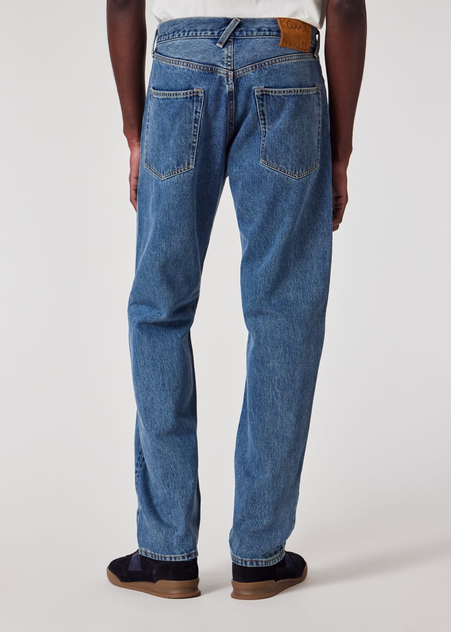 Model View - Slim-Fit Antique-Wash Jeans Paul Smith