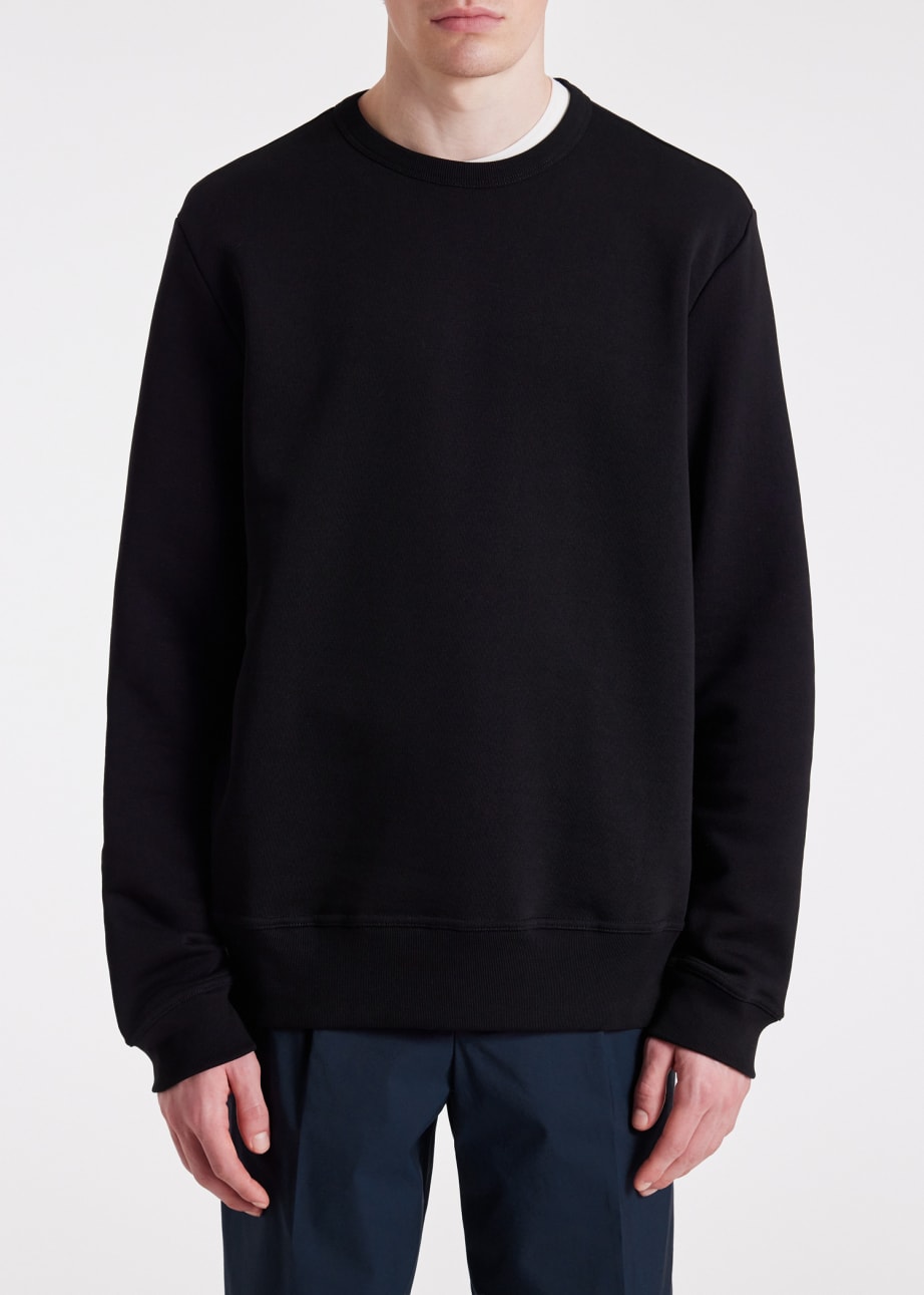 Model View - Black Supima Cotton Sweatshirt Paul Smith