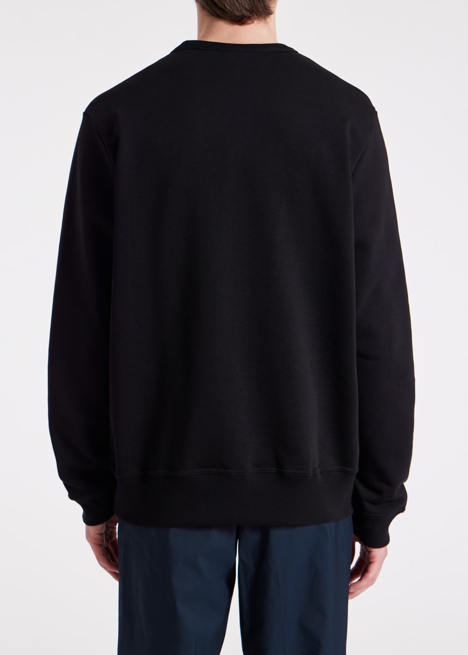 Model View - Black Supima Cotton Sweatshirt Paul Smith