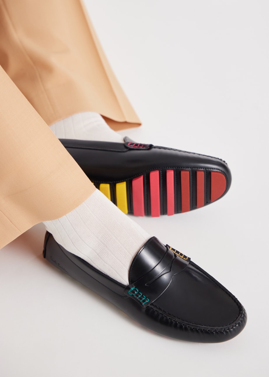 Women's Black Leather 'Tulsa' Driving Loafers