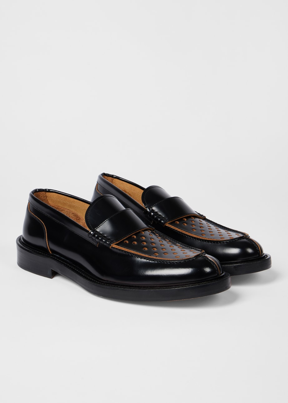 Men's Black Leather 'Rossini' Loafers