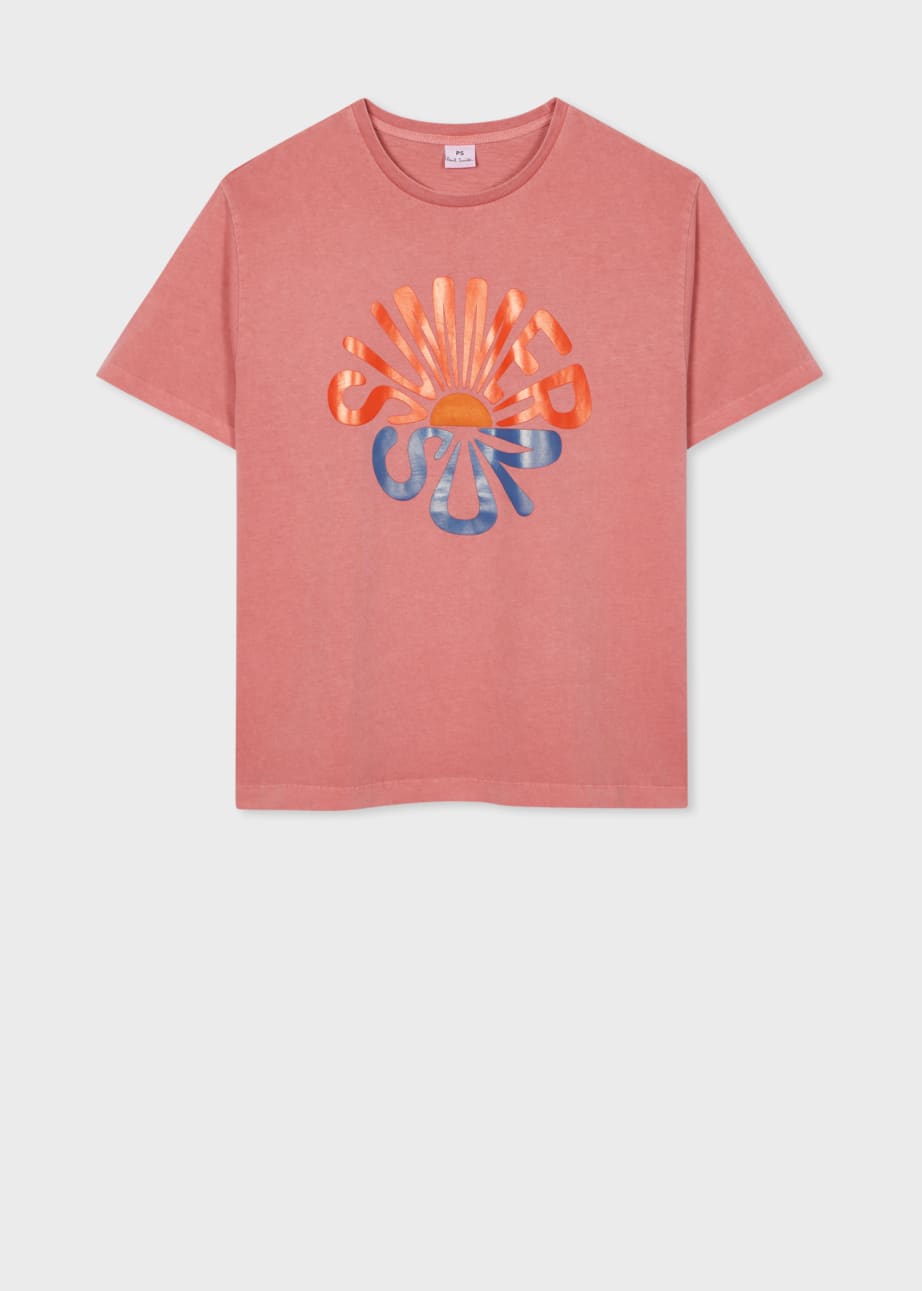 Front View - Women's Raspberry 'Summer Sun' T-Shirt Paul Smith