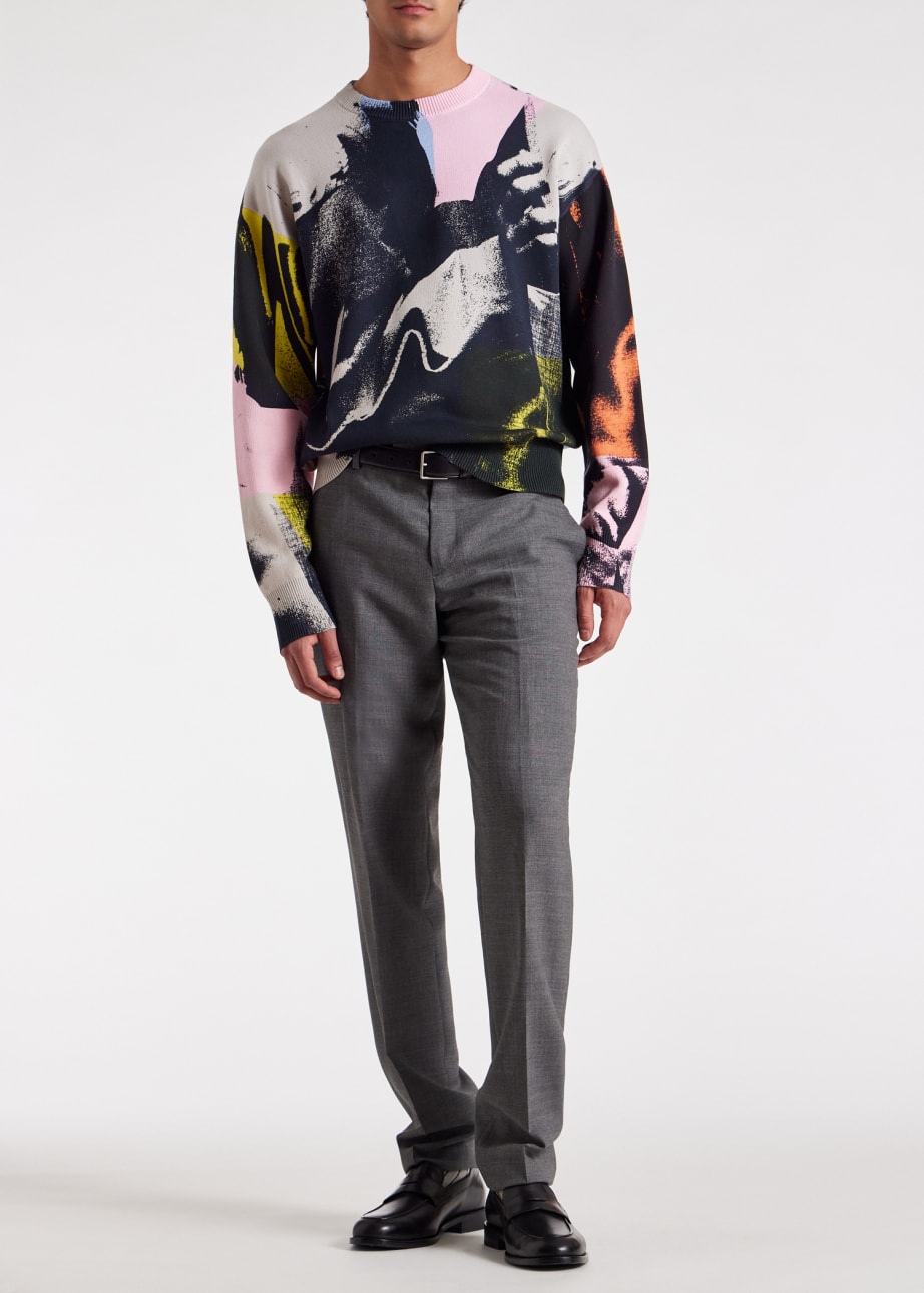 Men's Black Leather Painted Edge Belt