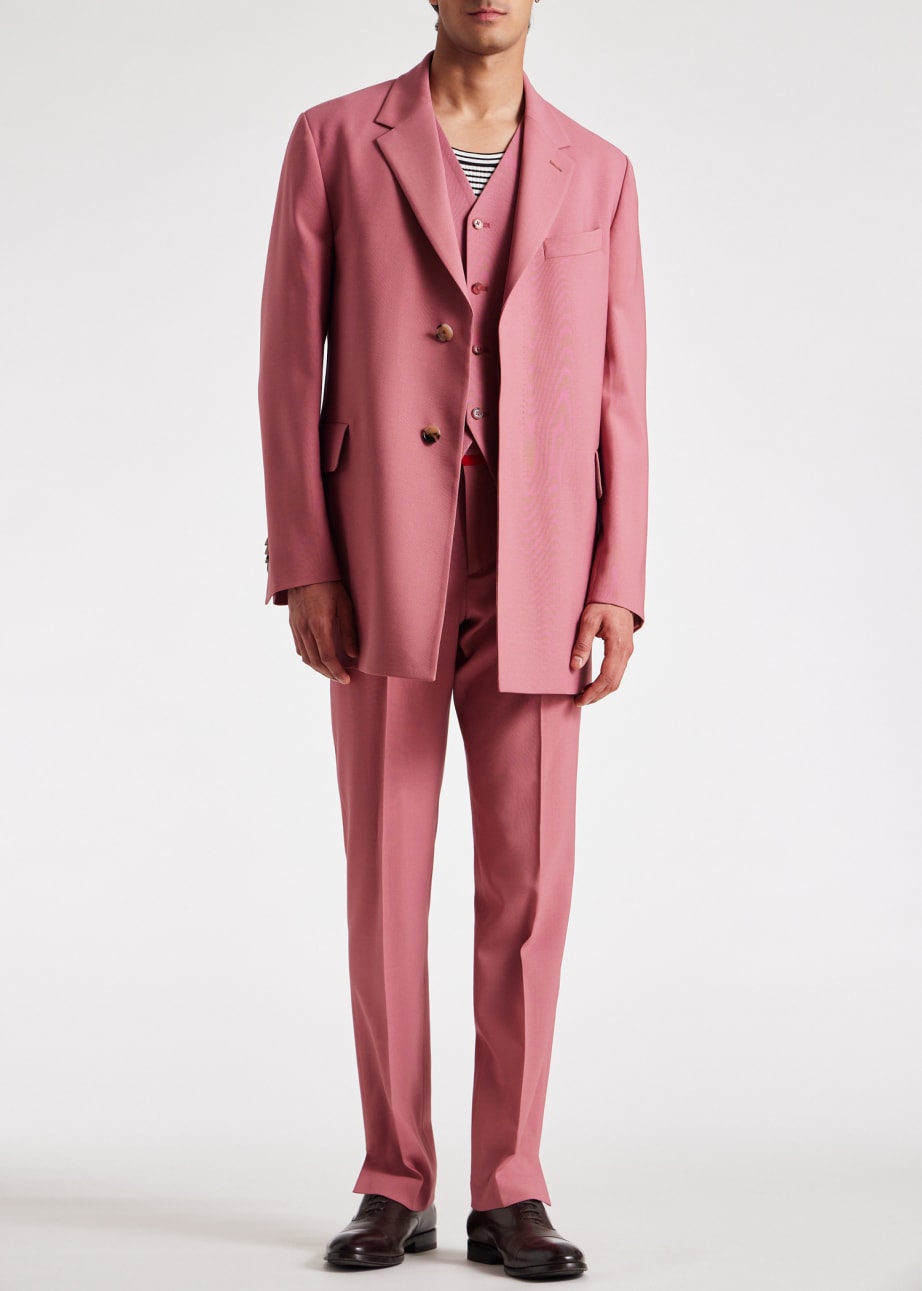 Model View - Pink Fresco Wool Suit by Paul Smith