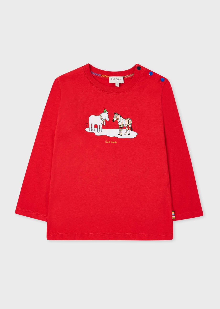 213 Years Red 'Zebra' Long Sleeve TShirt