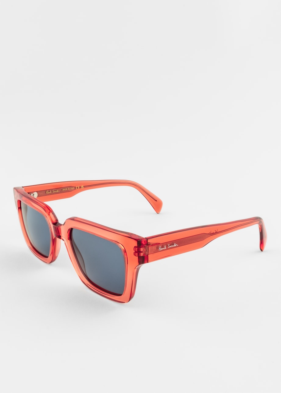 Angled view - Coral 'Kenton' Sunglasses Paul Smith