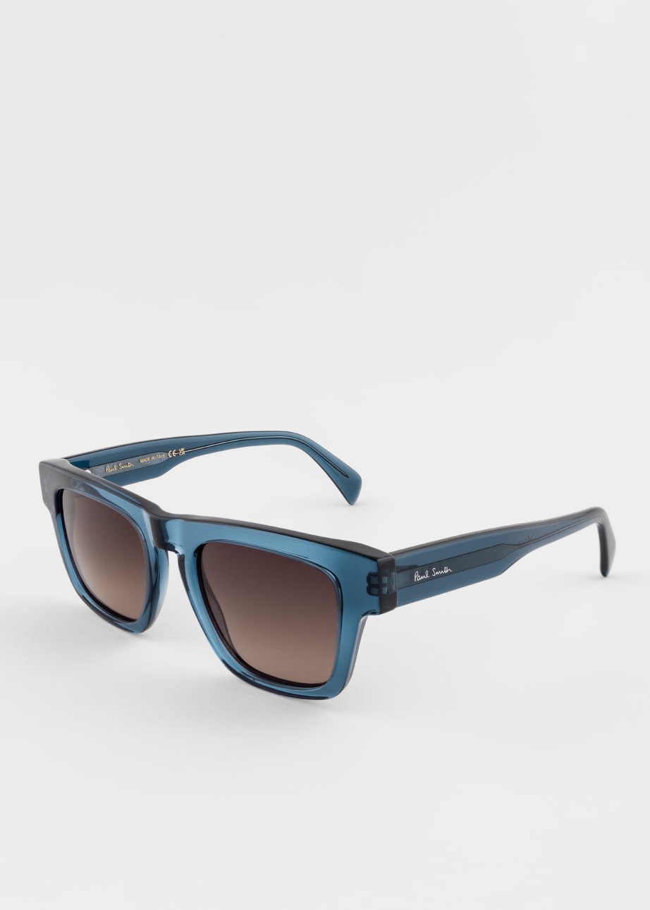 Angled view - Blue 'Kramer' Sunglasses Paul Smith 