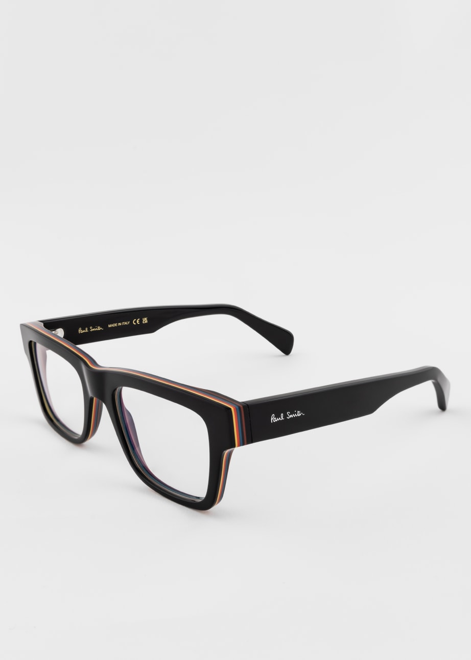 Angled view - Black 'Kimpton' Spectacles Paul Smith