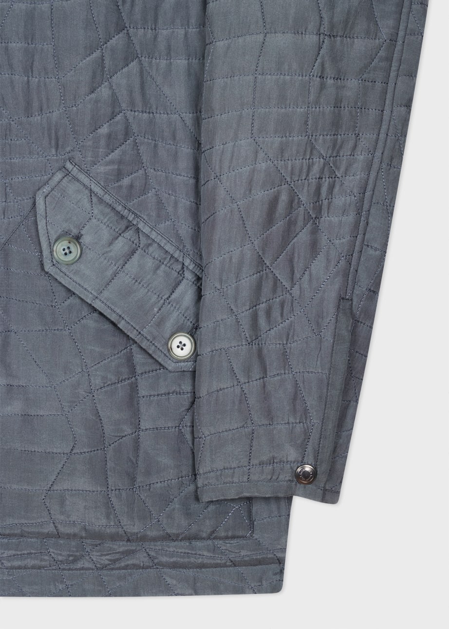 Detail View - Grey Quilted Jacket Paul Smith
