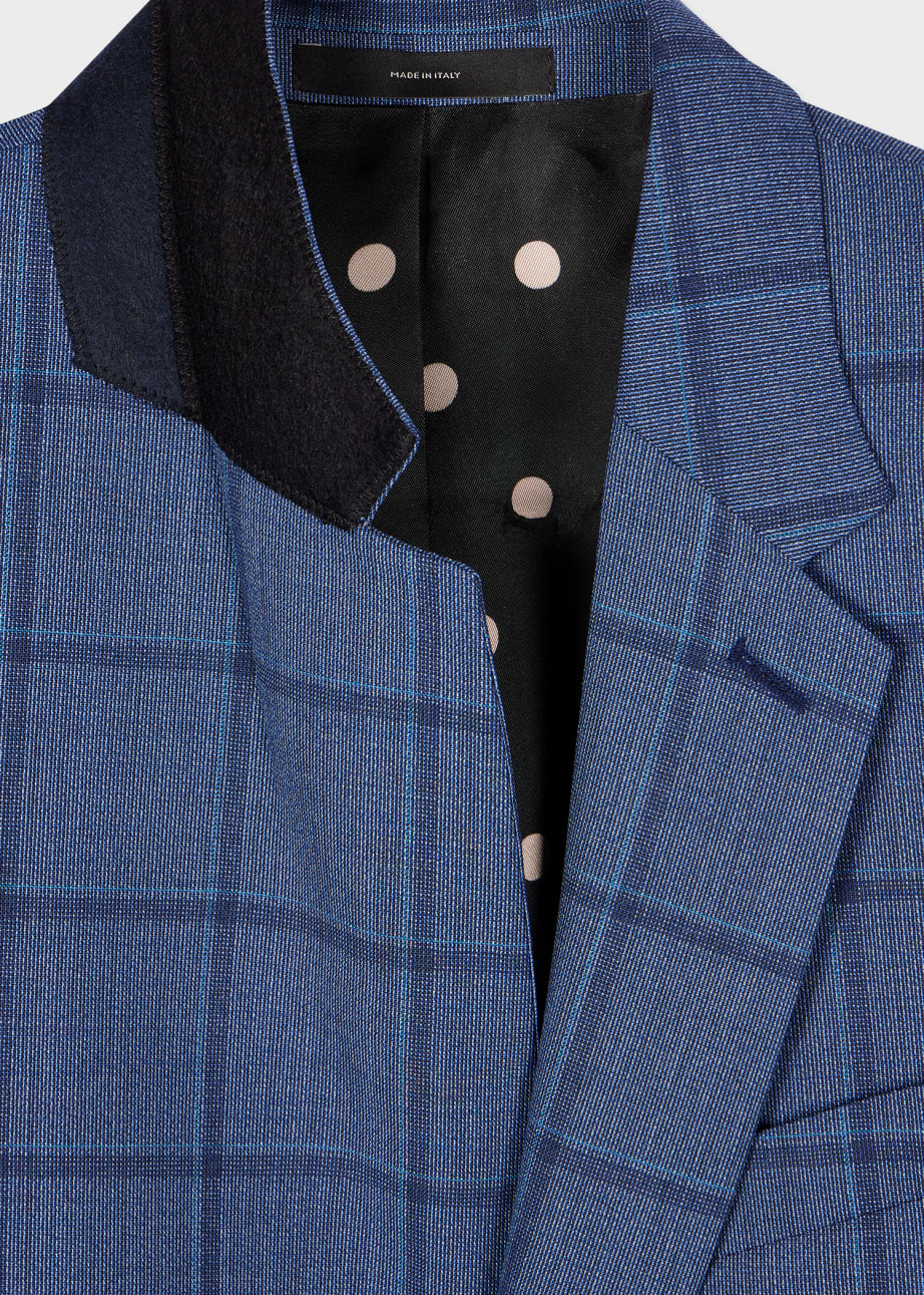 Detail view - The Soho - Navy Wool Check Blazer Paul Smith