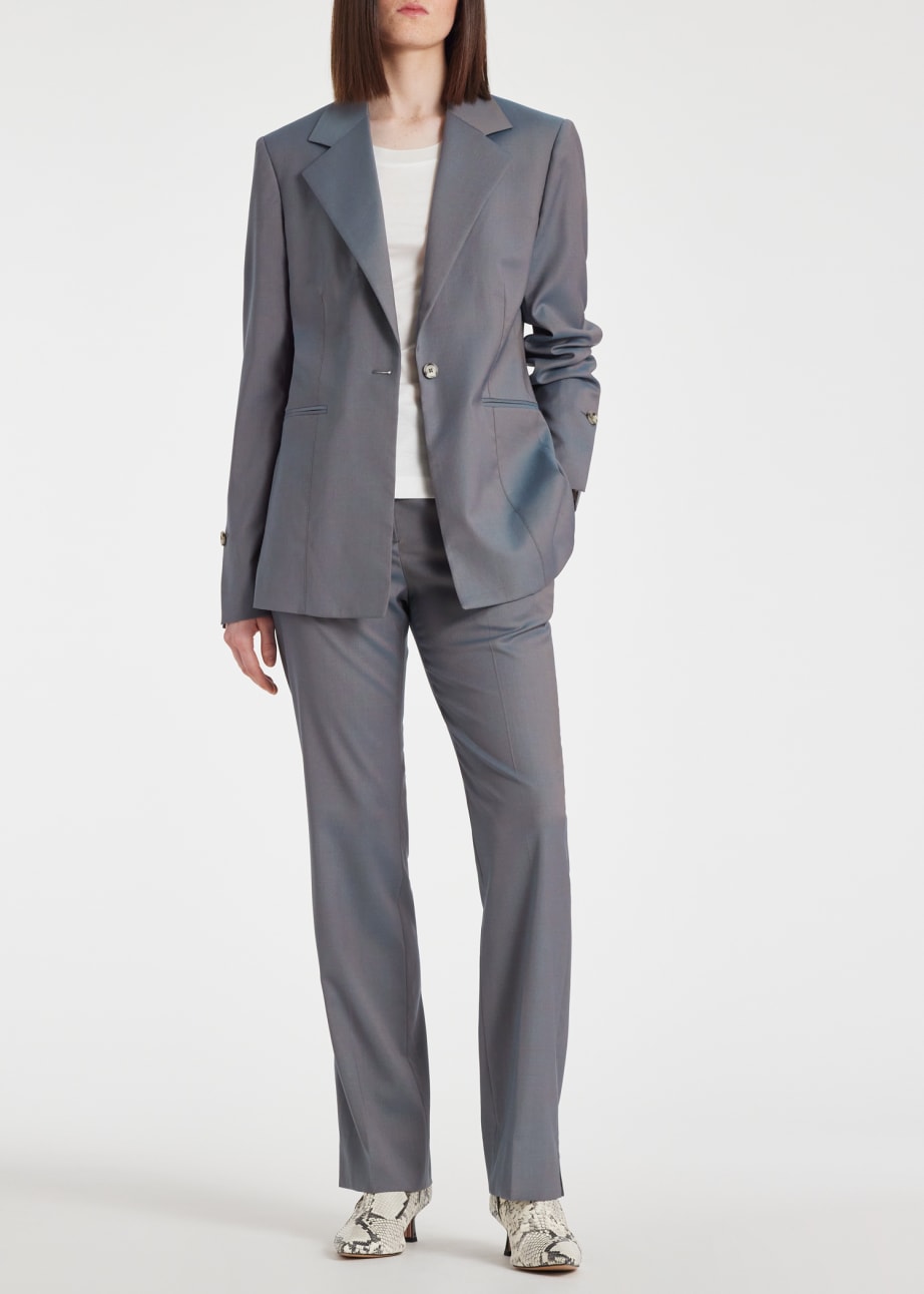 Grey slim fit trousers ladies on sale