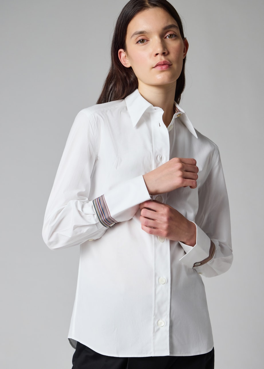 Paul Smith Georgette 'Glass Stripe' Shirt W2R-019B-L31052.92