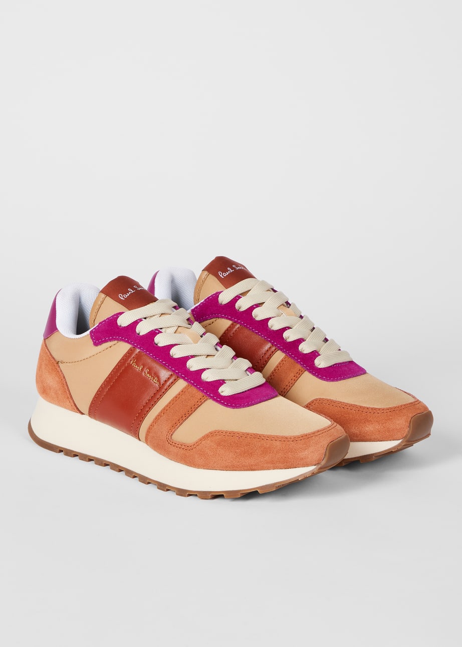 Pair View - Women's Tan 'Eighties' Trainers Paul Smith