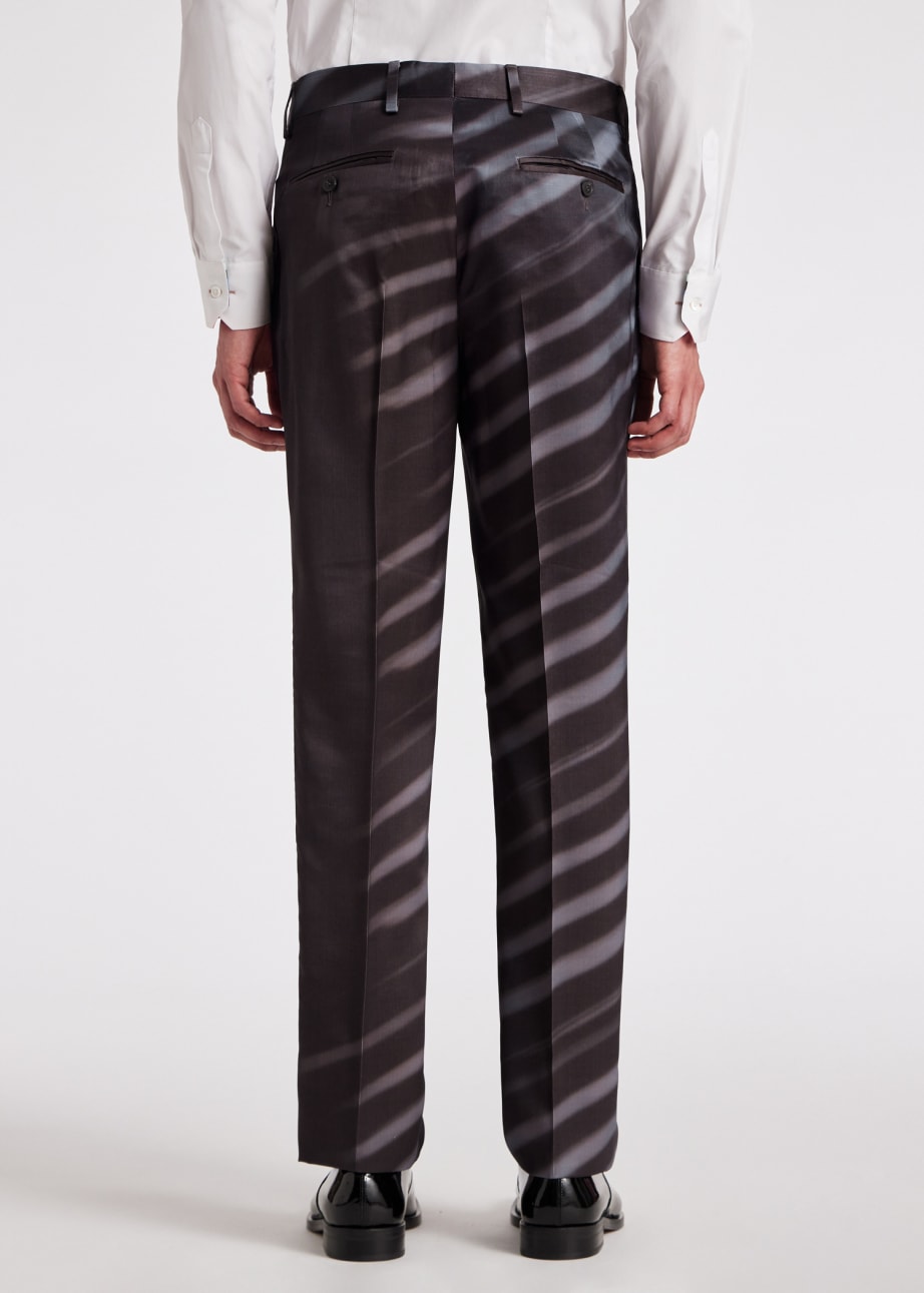 Model View - Charcoal 'Morning Light' Viscose-Wool Trousers Paul Smith