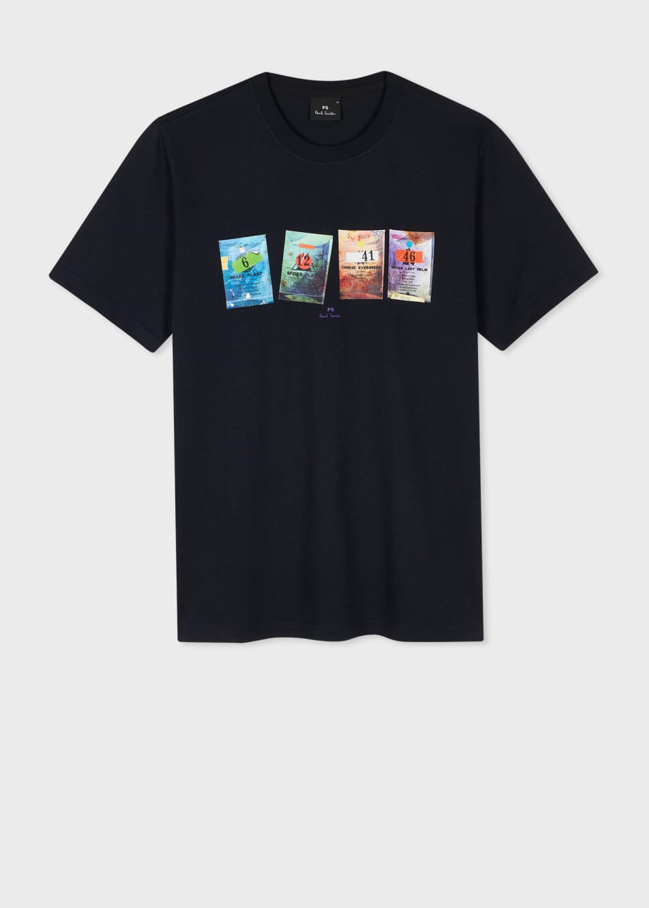 Men's Navy 'Seed Packets' Print TShirt