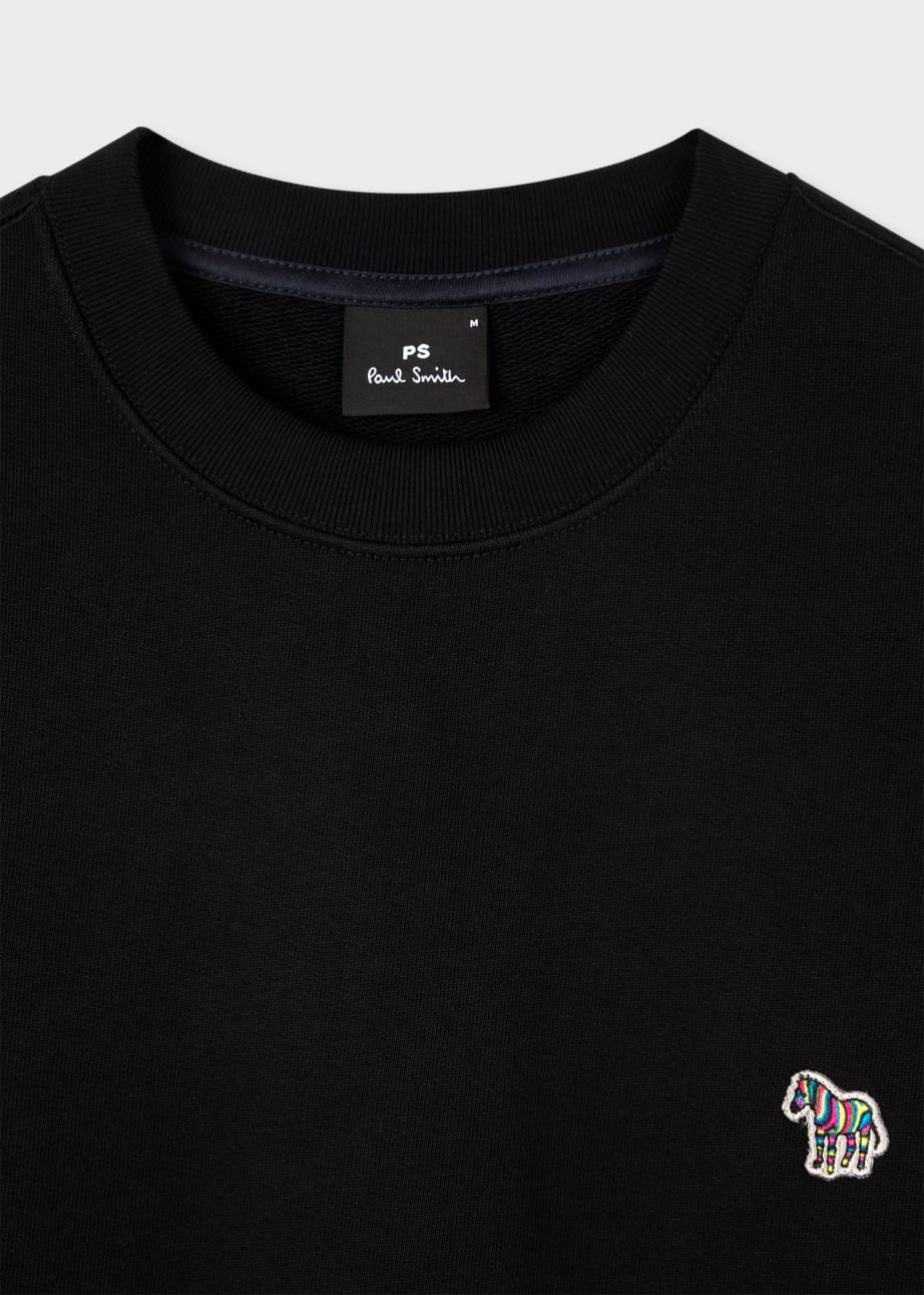 Product View - Black Organic Cotton Zebra Logo Sweatshirt & Sweatpants Set by Paul Smith