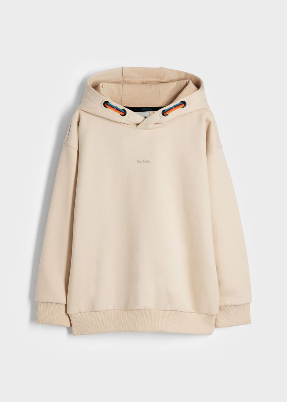 Product view - 2-13 Years Sand Signature Logo Pullover Hoodie Paul Smith