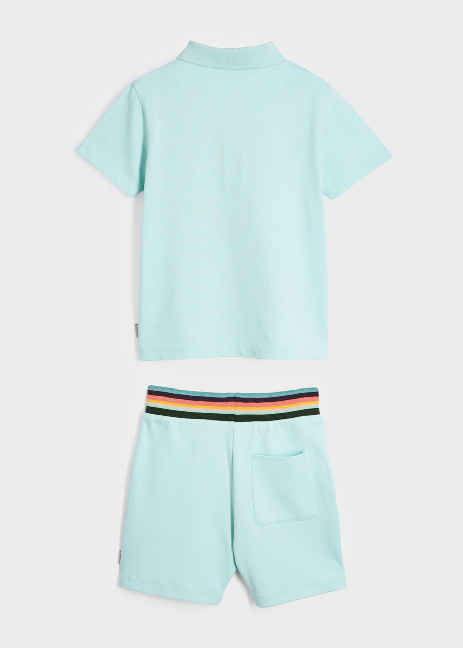Product view - 2-13 Years Light Blue Polo Shirt And Shorts Set