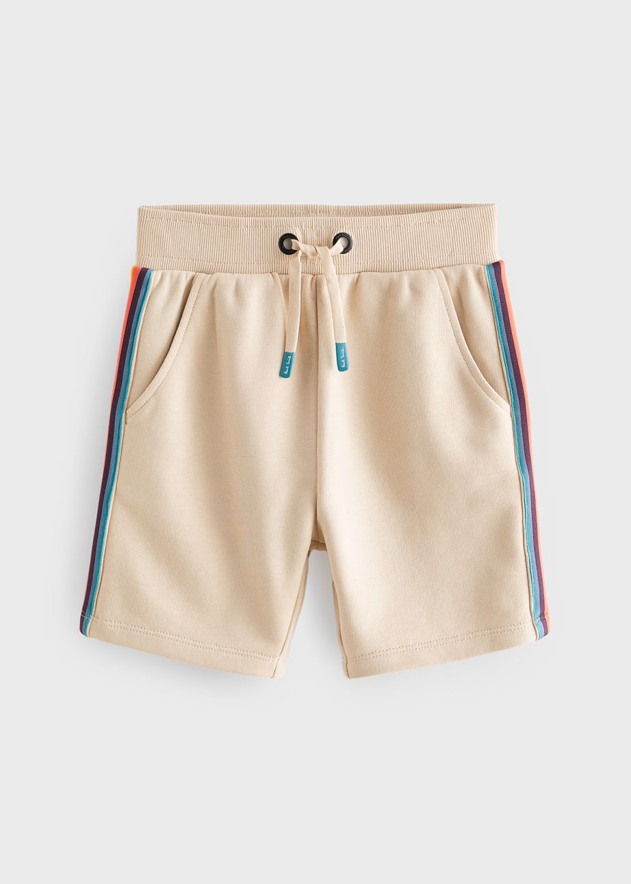 Product view - 2-13 Years Sand 'Artist Stripe' Sweat Shorts