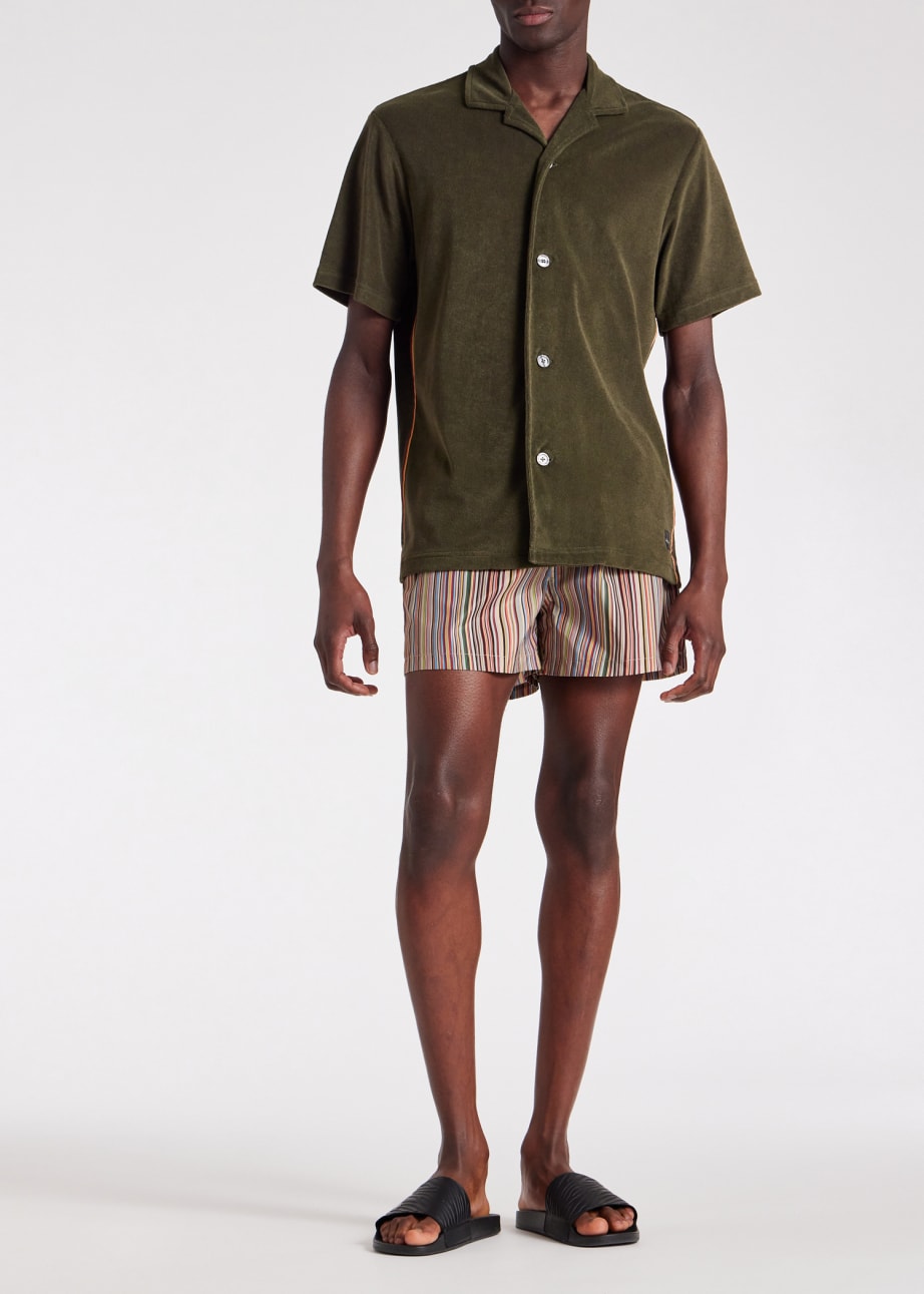 Men s Signature Stripe Print Swim Shorts