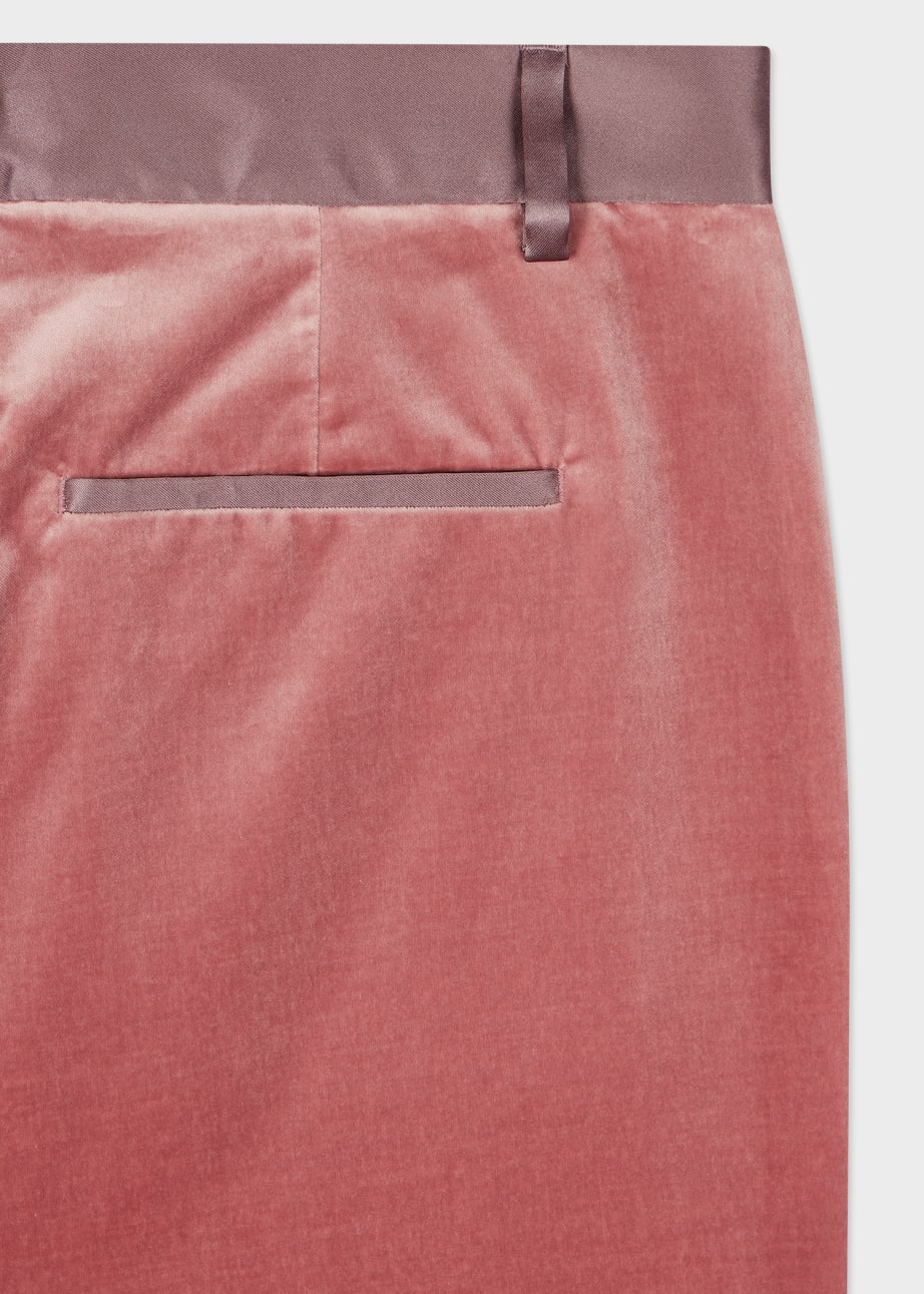 Detail View - Women's Pink Bootcut Velvet Trousers Paul Smith