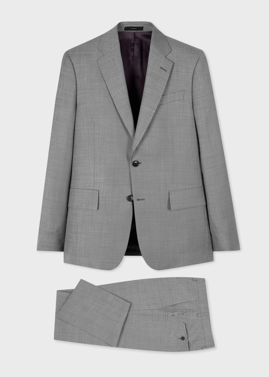 The Brierley Light Grey Sharkskin Wool Suit